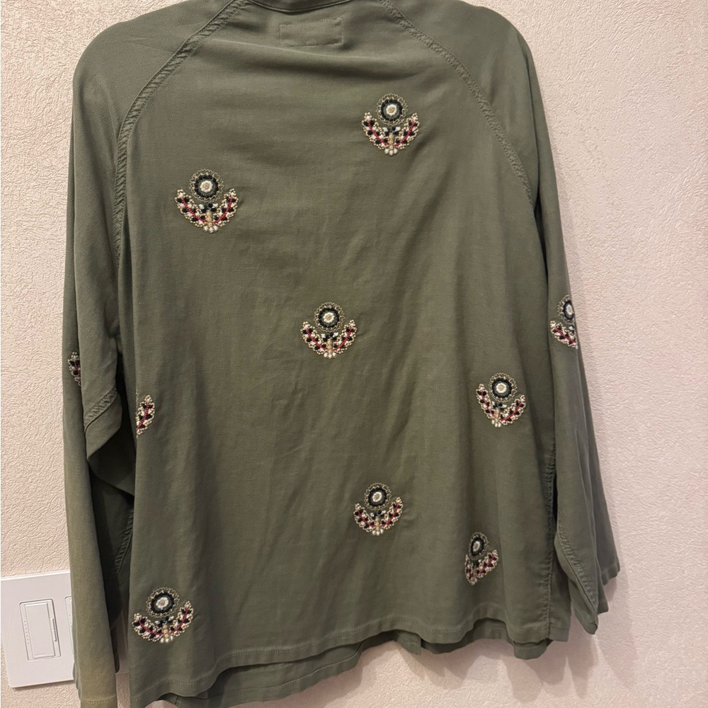 The Great. Army Green Embroidered Jacket - Picture 5 of 5